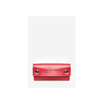 Port chie piele -  rosu - 15x12x0 cm