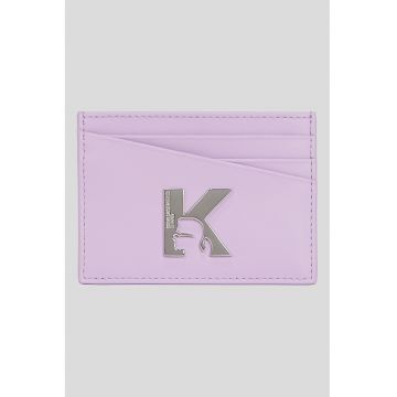 Portcart de piele cu logo metalic