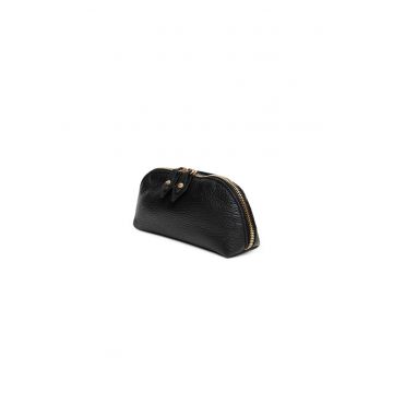 Portfard piele -  Solaresse negru - 17 x 5 x 9 cm