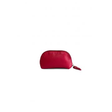 Portfard piele -  Sun - rosu - 12 x 5 x 8 cm