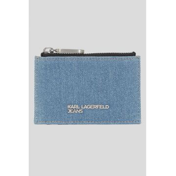 Portofel de denim cu fermoar