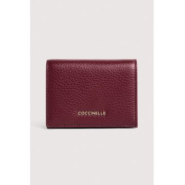 Portofel de piele cu aspect granulat Metallic Soft