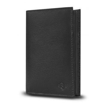 Portofel elegant barbatesc din piele cu protectie RFID  SW34 Negru
