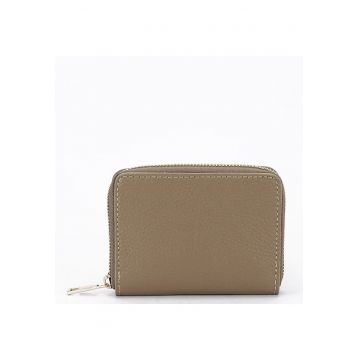 Portofel mic bej taupe din piele naturala 8912 07 18133