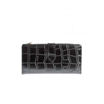 Portofel negru cu model animal print -  Paris