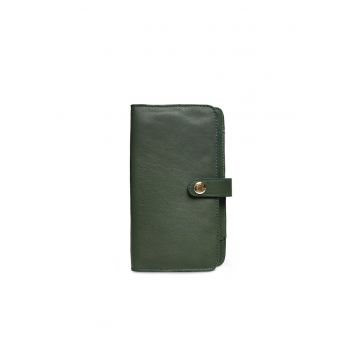 Portofel piele -  Portofel Fortuna - verde - 12 x 2 x 21 cm