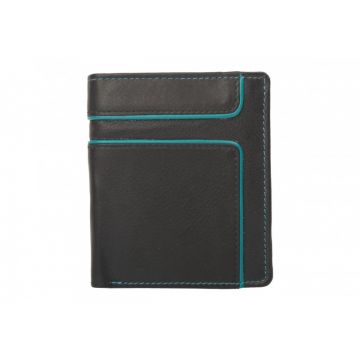 Portofel barbati Delis, Arin PT1435, piele naturala, Negru-Albastru Portofel barbati Delis, Arin PT1435, piele naturala, Negru-Albastru