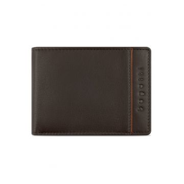 Portofel barbati -  din piele naturala - compartimentare multipla - Banda 491332 - Maro inchis