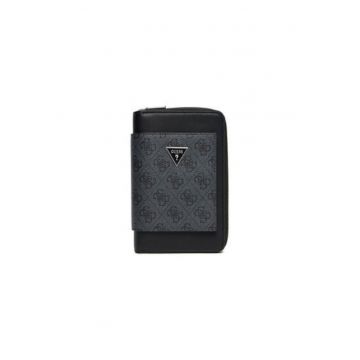 Portofel barbati -  Piele ecologica - Negru - One-Size INTL Portofel barbati -  Piele ecologica - Negru - One-Size INTL