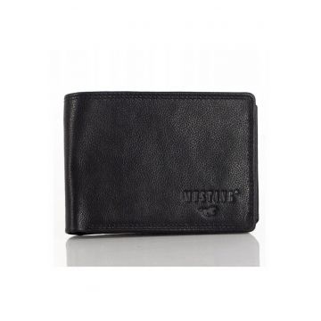 Portofel Barbati Piele Naturala  Denimo - Negru - Mediu