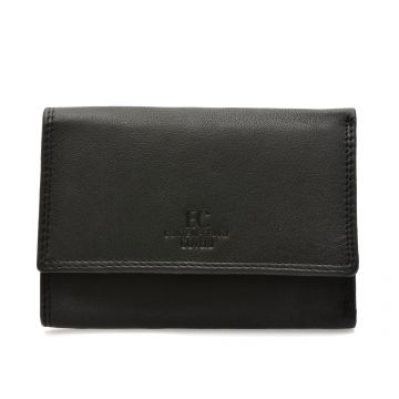 Portofel COVERI negru, EC70331, din piele naturala