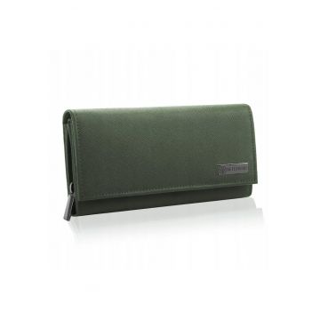 Portofel dama - Betlewski - Piele - RFID - 17.8 x 9.5 cm - Verde