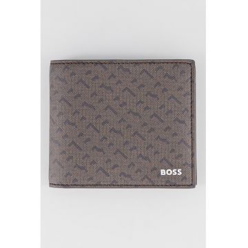 Portofel de piele cu model Zair - Negru/Maro