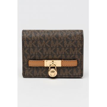 Portofel de piele ecologica cu capsa magnetica Hamiltone Moderne - Maro inchis