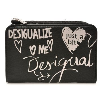 Portofel DESIGUAL negru, WAYP44, din piele ecologica