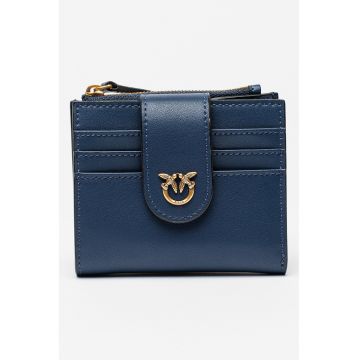 Portofel din piele cu logo metalic Portofel din piele cu logo metalic