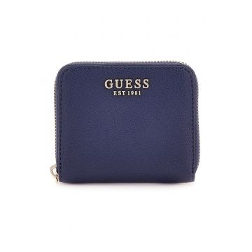 Portofel din piele ecologica cu fermoar Laurel II - Bleumarin