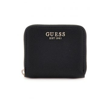 Portofel din piele ecologica cu fermoar Laurel II - Negru