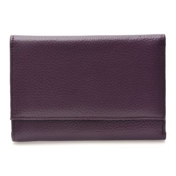 Portofel mov, D1089, din piele naturala