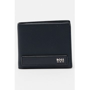 Portofel pliabil cu detaliu logo Jinko - Albastru ultramarin