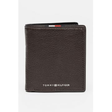 Portofel pliabil de piele Corporate - Maro inchis