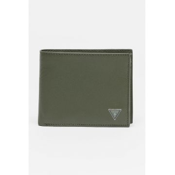 Portofel pliabil de piele cu logo Mito Portofel pliabil de piele cu logo Mito