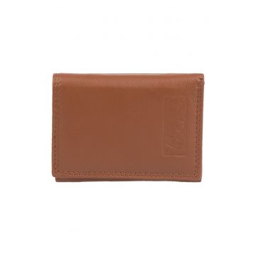 Portofel pliabil din piele - Caramel