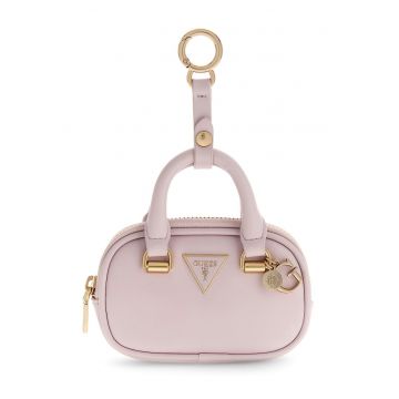 Breloc cu etui cu fermoar - Roz pal