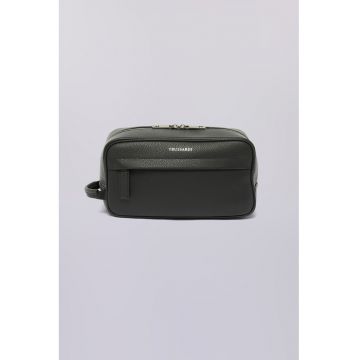 Etui din piele pentru cosmetice - Negru