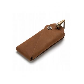 Organizator chei - Brodrene - Piele naturala - 4x9 cm - Maro deschis
