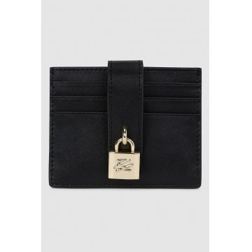 Portcart de piele - Negru