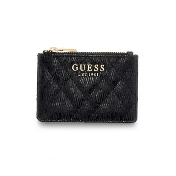 Portcart matlasat cu logo metalic Isemay - Negru