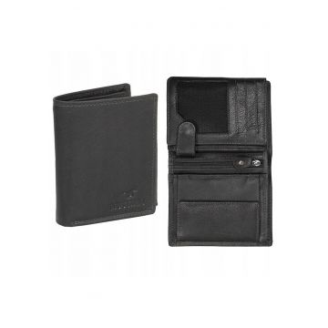 Portofel Barbati -  Udine - Piele Naturala - Negru - Dimensiune Universala