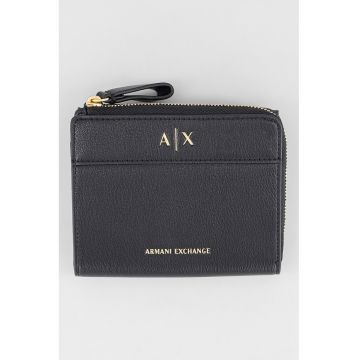 Portofel cu detalii logo - Negru