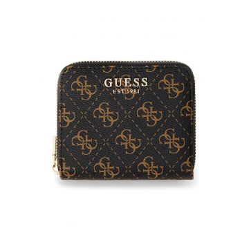 Portofel cu fermoar Laurel - Negru/Maro