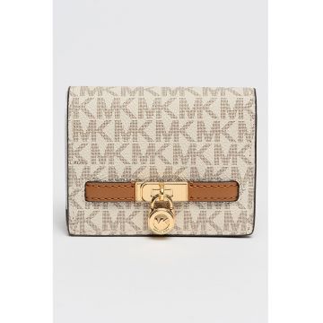 Portofel cu model monograma Hamiltone Moderne - Maro/Alb murdar