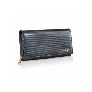 Portofel dama - Betlewski - Piele - RFID - 19.5 x 10 x 3.5 cm - Gri