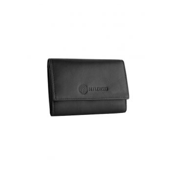 Portofel dama -  Piele naturala - Negru