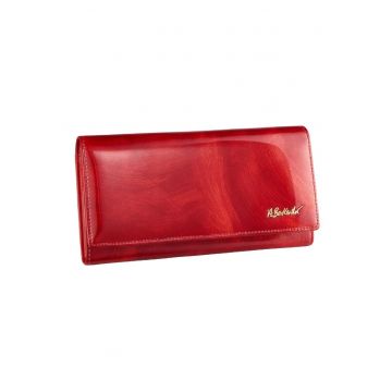 Portofel dama -  Piele naturala - Rosu