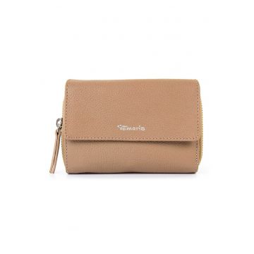 Portofel de piele Amanda - Maro nisip