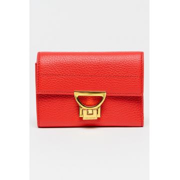 Portofel de piele Arlettis - Rosu vermillion