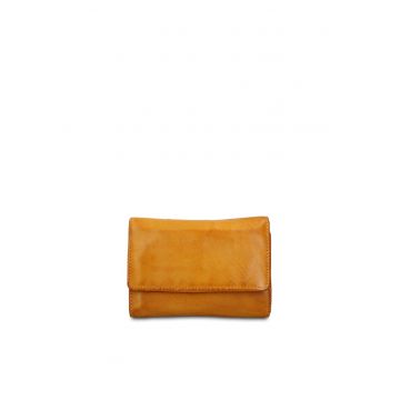 Portofel de piele Boreal - Galben mustar