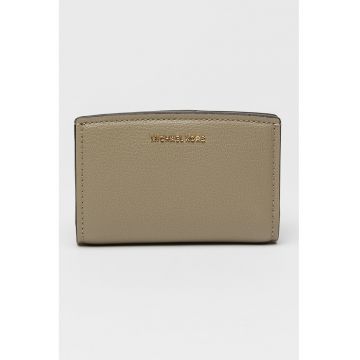 Portofel de piele cu logo metalic Bryant - Maro taupe