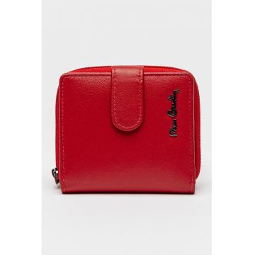 Portofel de piele cu RFID - Rosu
