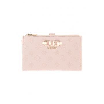 Portofel de piele ecologica cu bareta pentru incheietura Anise - Roz deschis