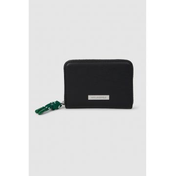 Portofel de piele ecologica cu logo Ikon - Negru