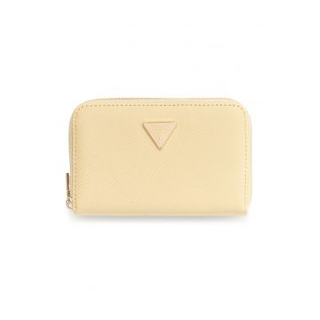Portofel de piele ecologica cu logo Serenova - Galben pal
