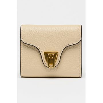 Portofel din piele Beat Soft - Bej