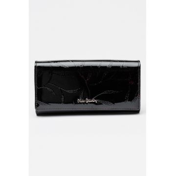 Portofel din piele lacuita - Negru
