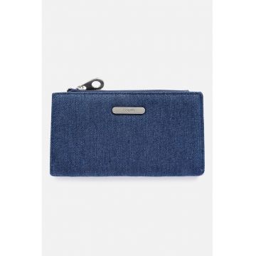 Portofel dreptunghiular din denim - Albastru